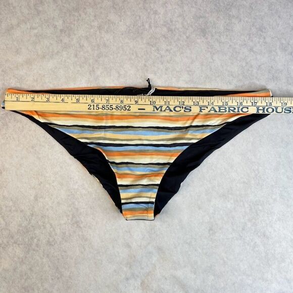 prAna Bikini Set Womens Size XL Triangle Top Reversible Bottom Striped NEW! $125 - Picture 10 of 11